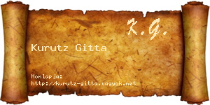 Kurutz Gitta névjegykártya